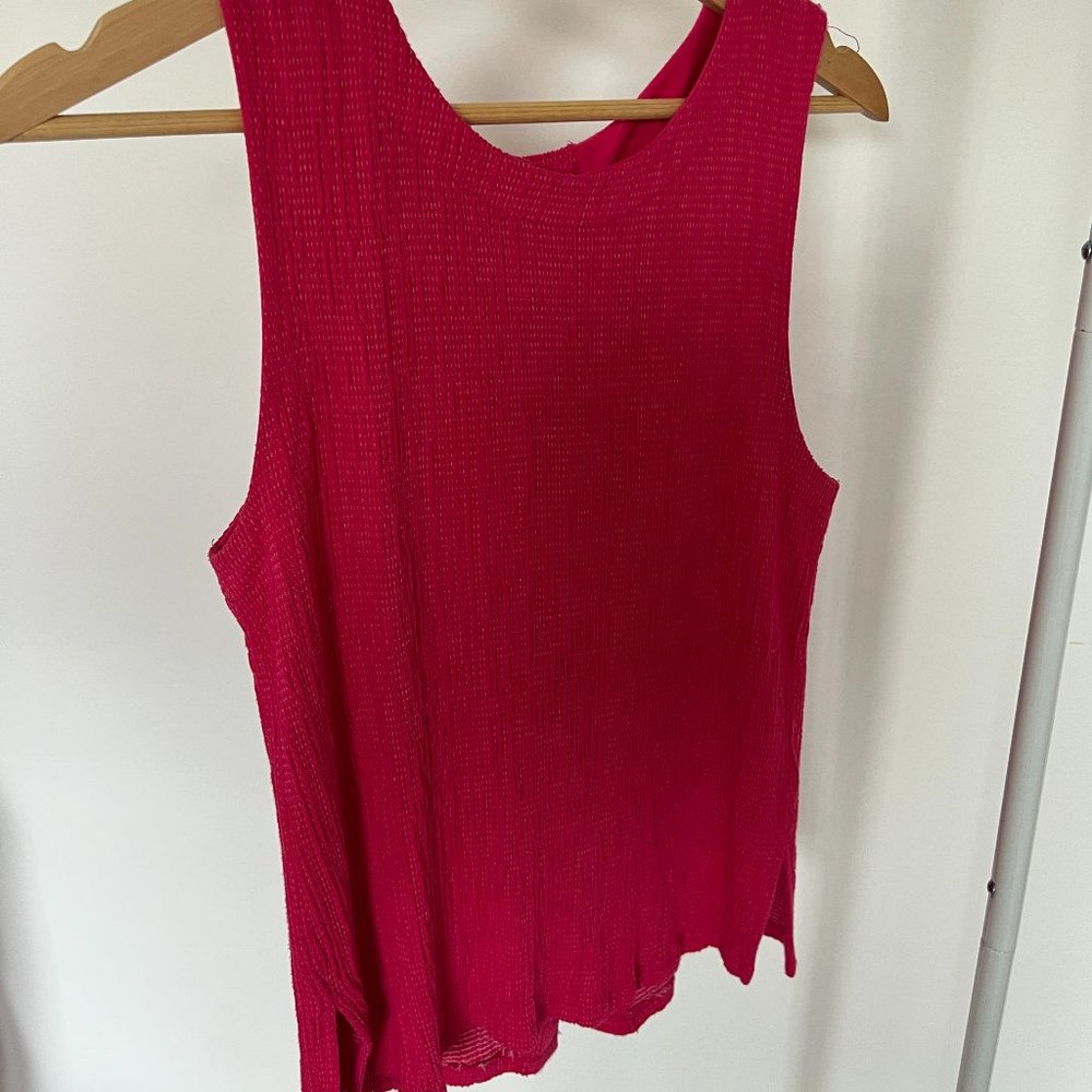 rear button up tank  - anthro